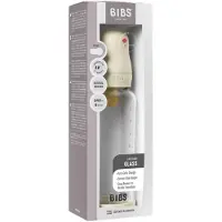 BIBS Fles - Medium Flow - 240 ml - Glas/Latex - Ivory