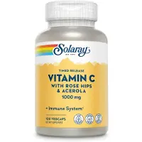 Solaray Vitamine C 1000mg met Rozenbottel & Acerola Vertraagde Afgifte 100 vcp