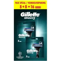 Gillette Mach 3 Scheermesjes Duo Pack 16 stuks