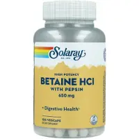 Solaray Betaine HCl 650 mg + Pepsin 100 cp