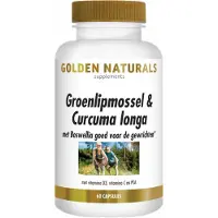 Golden naturals Groenlipmossel en Curcuma Longa (60 & 180 capsules 60 capsules