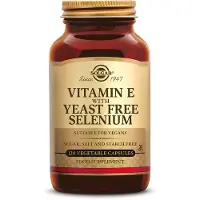 Solgar , Vitamine Druge E met Geen gist Selenium, 100 Vegetarische Capsules