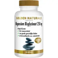 Golden naturals Magnesium Bisglycinaat 250mg (180 capsules)