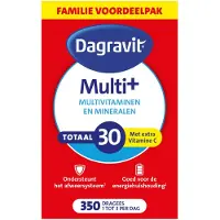 Dagravit Totaal 30 Multi+ - Multivitaminen en mineralen - Familie voordeelverpakking - Ondersteunt de afweer van het lichaam (1) - 350 dragees
