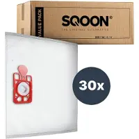 SQOON Stofzuigerzakken Geschikt voor Numatic Henry HVR160 / Hetty HET160 - Vervangt Model 604011 - High Filtration voor Optimale Stofopname - 30 stuks