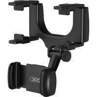 XO autohouder C70 zwart voor achteruitkijkspiegel, Smartphonehouder, Zwart
