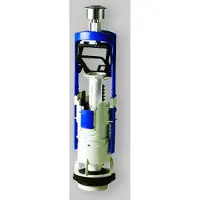 Oliver Dubbele afvoerkast voor inbouwtoilet "DECO DUAL", mechanische bediening, gepolijst chroom