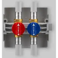 Teco Dubbele afsluitklep voor sanitaire installaties K4.0 Fastec - 1/2"
