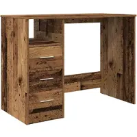 vidaXL Bureau 102x50x76 cm bewerkt hout oud houtkleurig