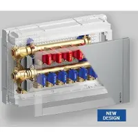 Teco Multitrajectcollector voor sanitaire installaties, type K4.3, Fastec, 1/2" x 5+4 aansluitingen
