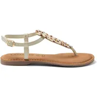 Lazamani Teenslipper beige / bruin / wit