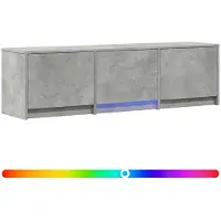 vidaXL TV-kast met LED 140x34x40 cm Betongrijs Geconstrueerd hout