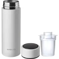 Nuby - RapidCool - Maak de perfecte flesvoeding voor je baby - Flessenkoeler - Inclusief melkpoederdispenser en digitaal deksel - Wit