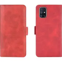 Mobigear Slim Magnet Bookcase voor Samsung Galaxy M51 - Rood