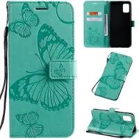 Mobigear Butterfly Bookcase voor Samsung Galaxy A51 - Turquoise