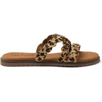 Lazamani Slippers Dames Beige Ponyhaar Maat 42