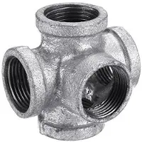 OEM Flexibel ijzeren, verzinkte kruiskoppeling voor waterleidingen, met vrouwelijke aansluiting van 1/2 inch.