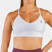 ZEUZ Dames Sport BH – Ruched Design – Fitness & Yoga - Wit - XL