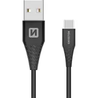Swissten Data Cable Soft Silicone Usb / Usb-C 1.5 M 60W Black