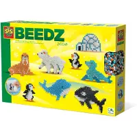 SES Creative - Beedz - Pool Dieren - 2100 Strijkkralen met Grondplaten en Strijkvellen - Vanaf 5 Jaar