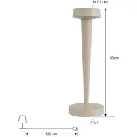 LUCANDE Buitenverlichting , Lea, dimbare, Beige, Woonkamer, Metaal, Modern