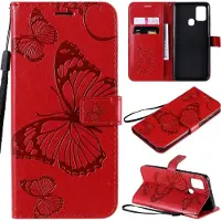 Mobigear Butterfly Bookcase voor Samsung Galaxy A21s - Rood