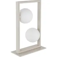 Globo Moderne tafellamp Nanda zand bruin