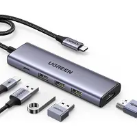 UGREEN Revodok USB C Hub PD100W, 4K HDMI, 3*USB A 3.0 5Gbps USB C Dock USB C Adapter Multiportadapter compatibel met iPhone 15 Serie, Galaxy S24, Surface, MacBook Pro/Air, iPad Pro, Steam Deck enz.