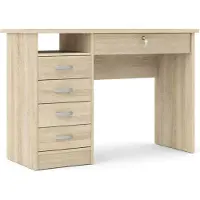 Ebuy24 Fula bureau 5 lades eiken structuur decor.
