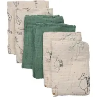 Pippi Hydrofiele Doek - 6-pack - 65x65 cm - Deep Lichen Gre - - OneSize - Hydrofiele Doeken