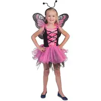 Funny fashion Jurkje Vlinder/Balerina - Roze - Verkleedkleding - Maat 104