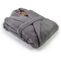 Artg Robezz - Badjas Sjaalkraag - 100% Badstof Katoen - Antracietgrijs - Anthracite Grey - Maat XXXL - (3XL)