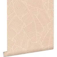 ESTAhome behang bladeren zand beige - 50 x 900 cm - 130932
