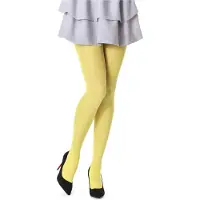 Bellivalini BLV-FI-1002 Dames Panty - 60 DEN - Polyamide - Microvezel - Geel – XXL