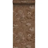 ESTAhome behang vintage bloemen terracotta bruin - 50 x 900 cm - 139403