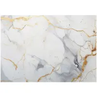 WALLARENA - Fotobehang - 350x250 cm - marmer goud wit grijs steen slaapkamer salon behang