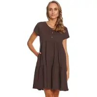 Doctor Nap Katoenen Nachthemd Borstvoeding Zwangerschap TCB.7462 Brownie 42 / XL
