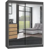 Top E Shop IGA IGA - Schuifdeurkast - Met spiegels - 160 cm breed - Moderne stijl