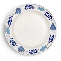 Boerenbont Boerenblauw Bord Ø25,5cm Decor 6st Wit wit Aardewerk Bord