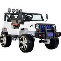 Wisam Elektrische kinderauto, model S2388, Jeep, wit, 4x4, 45W