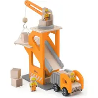 Vigatoys Viga Toys - Havenkraan met Glijgoot en Kiepauto