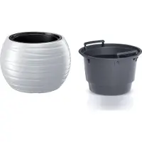 Prosperplast Round Flowerpot 25l Maze 39.6x39.6x26 Cm Wit