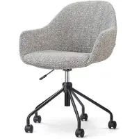 Nolon Nout-Mae Bureaustoel Grijs Blend - Zwart Onderstel - Armstoel - Burostoel - Comfortabel