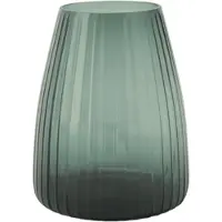 XLBoom DIM 2.0 Medium Groen – Mondgeblazen glazen vaas met streeppatroon – Verkrijgbaar in Green | Blue | Grey – Tijdloze design vaas door Ann & GJ