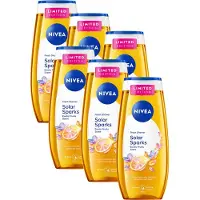 Nivea Solar Sparks Douchegel - Shower Gel - met Vitaminen C & E - Voordeelverpakking - 6x 250ml