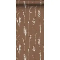 ESTAhome behang pampasgras pluimen roest bruin - 50 x 900 cm - 139388