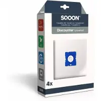 SQOON Stofzuigerzakken (SQ05) - High Filtration – Geschikt voor Diverse Modellen – Optimale Stofopvang en Filtratie – 4 Stuks