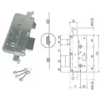 SAB Meerpuntsluiting, dubbele vergrendeling, 2 sluitpunten, veiligheidsprop + schoot, model 580 - 50 mm (00580 00 50 3C 00)