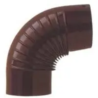 Save Elleboogstuk 90°, porselein, voor houtkachels, bruin, glanzend - ø 12 cm