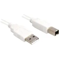 Sharkoon 0.5m, USB2.0-A/USB2.0-B USB A USB B Wit USB-kabel